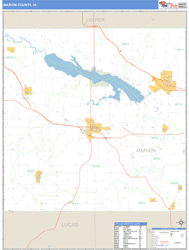 Marion County, IA Zip Code Wall Map