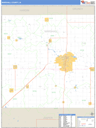 Marshall County, IA Zip Code Wall Map