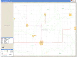 Mitchell County, IA Wall Map