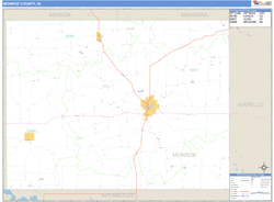 Monroe County, IA Zip Code Wall Map