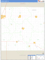 O'Brien County, IA Wall Map