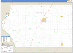 Plymouth County, IA Zip Code Wall Map