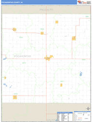 Pocahontas County, IA Zip Code Wall Map