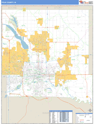 Polk County, IA Zip Code Wall Map