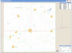 Ringgold County, IA Zip Code Wall Map