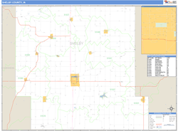 Shelby County, IA Wall Map