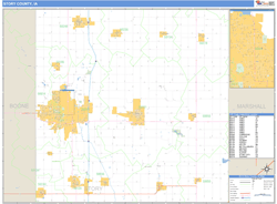 Story County, IA Zip Code Wall Map