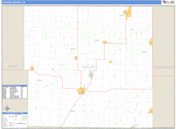 Taylor County, IA Wall Map
