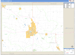 Wapello County, IA Zip Code Wall Map