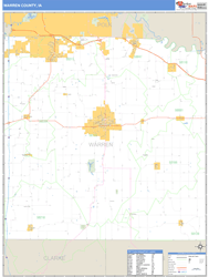 Warren County, IA Zip Code Wall Map