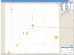 Wayne County, IA Zip Code Wall Map