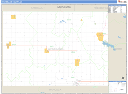 Winnebago County, IA Wall Map