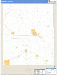 Winneshiek County, IA Zip Code Wall Map