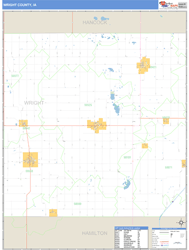 Wright County, IA Zip Code Wall Map