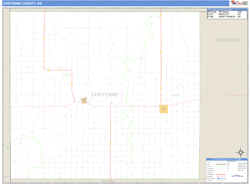 Cheyenne County, KS Zip Code Wall Map