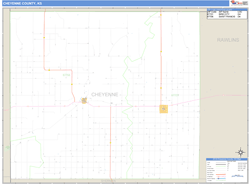 Cheyenne County, KS Wall Map