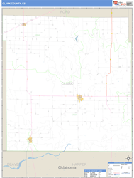 Clark County, KS Zip Code Wall Map