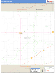 Decatur County, KS Zip Code Wall Map