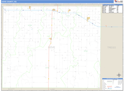 Gove County, KS Zip Code Wall Map