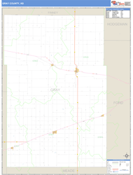 Gray County, KS Zip Code Wall Map