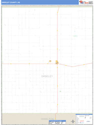 Greeley County, KS Zip Code Wall Map