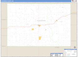 Hodgeman County, KS Zip Code Wall Map