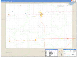 Kingman County, KS Zip Code Wall Map