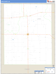 Lane County, KS Wall Map