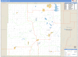 Linn County, KS Wall Map