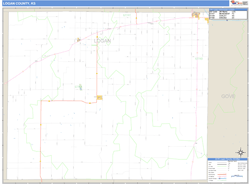 Logan County, KS Zip Code Wall Map