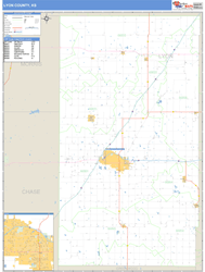 Lyon County, KS Zip Code Wall Map