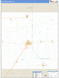 McPherson County, KS Wall Map