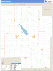 Marion County, KS Zip Code Wall Map