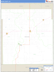 Meade County, KS Zip Code Wall Map