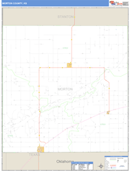 Morton County, KS Zip Code Wall Map