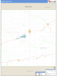 Norton County, KS Zip Code Wall Map