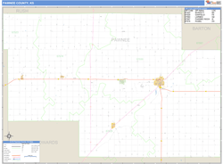 Pawnee County, KS Wall Map