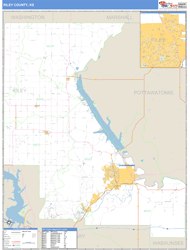 Riley County, KS Zip Code Wall Map