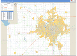 Sedgwick County, KS Zip Code Wall Map