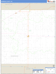 Sheridan County, KS Zip Code Wall Map