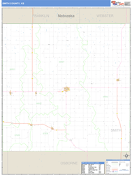 Smith County, KS Zip Code Wall Map