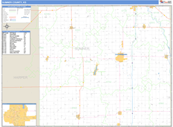 Sumner County, KS Zip Code Wall Map