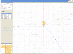 Thomas County, KS Zip Code Wall Map