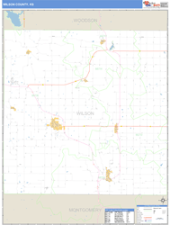 Wilson County, KS Zip Code Wall Map