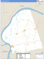 Ballard County, KY Zip Code Wall Map