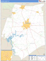 Barren County, KY Wall Map