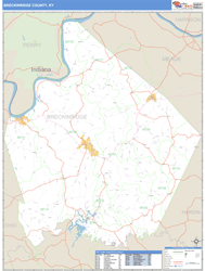 Breckinridge County, KY Wall Map