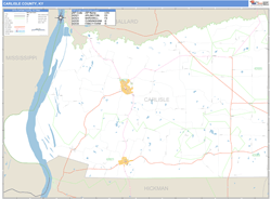 Carlisle County, KY Zip Code Wall Map