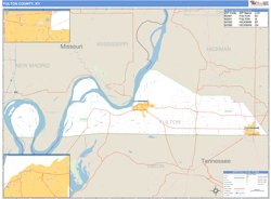 Fulton County, KY Zip Code Wall Map