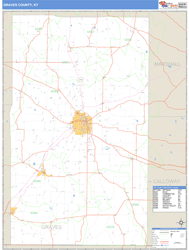 Graves County, KY Zip Code Wall Map